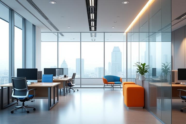 Modern office interior view of MediaSpark Communications in Mumbai