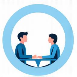 Two people in discussion representing consultation